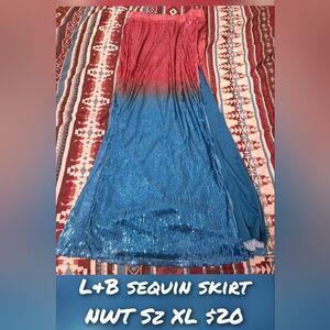 Red and Blue Sequin Dress